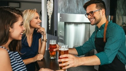 bartender serving drinks