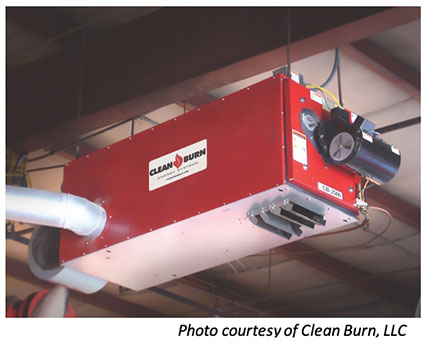 waste oil heater, photo courtesy of Clean Burn LLC