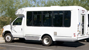 white passenger van